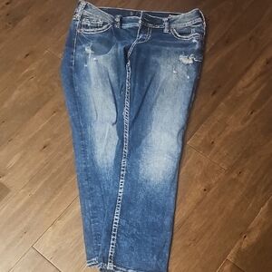 Silver Jeans Women's Straight Leg in Faded Blue